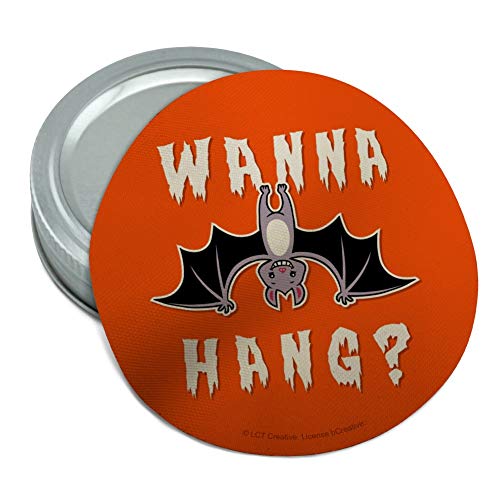Wanna Hang Want Bat Funny Humor Round Rubber Non-Slip Jar Gripper Lid Opener