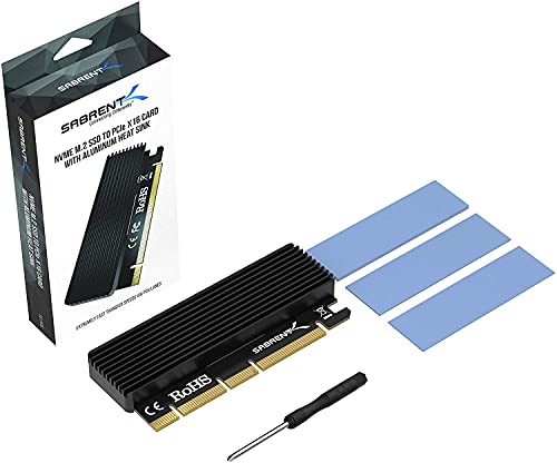 SABRENT M.2 NVMe SSD to PCIe X16/X8/X4 Adapter Card, Heatsink - image 8