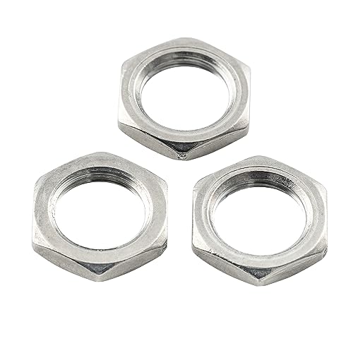 Musiclily Basic M8x0.75 Pots Mounting Hex Nuts for Metric Guitar Bass Potentiometers Nickel (Set of 10), M8 Nut, 8mm - Image 3