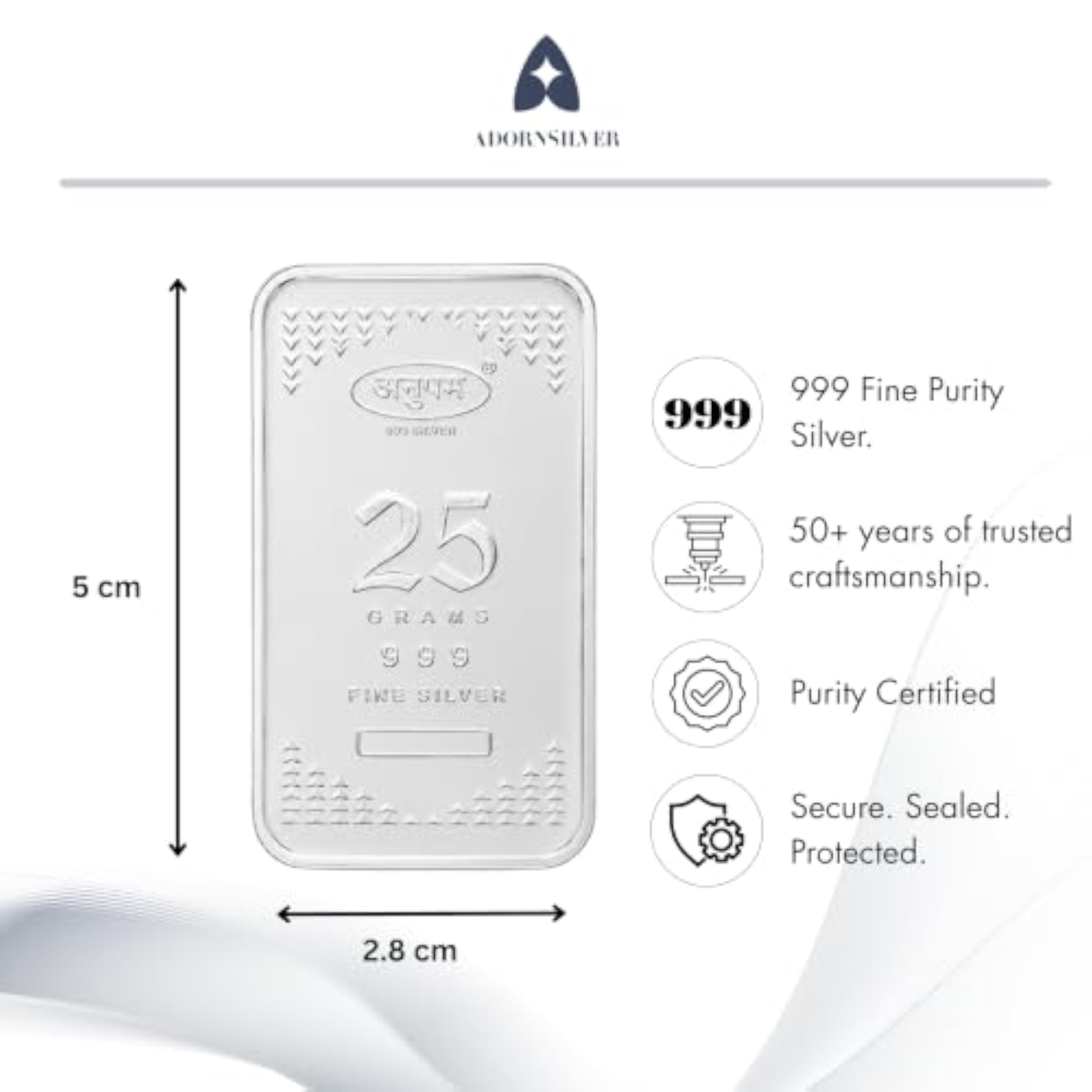 999 Pure Bar 25gm, Thoughtful Gift for Special Occasions