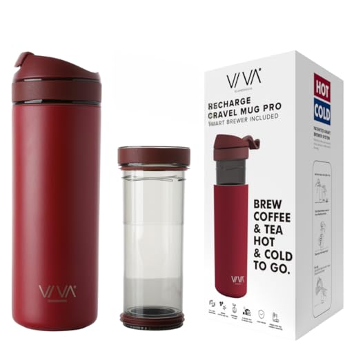 Viva Scandinavia Thermobecher – 0,46 L Edelstahl, Doppelwandig Isoliert | Mit Kaffee- Und Teefilter
