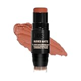 Nudestix Nudies Bronze All Over Matte Bronzing Stick – 3-in-1 Cream Bronzer for Cheeks, Eyes & Lips with Built-In Brush | Natural Contour & Sun-Kissed Glow | Vegan, Long-Wear Makeup (Sunkissed)