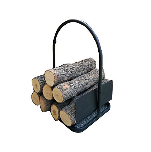 Xuejuanshop Porta Legna da ardere Portalegna Europeo Ferro battuto Camino Legna Telaio Camino Outdoor Accessori Legna Ferro battuto Bagagli Telaio in Legno Carrello portalegna per Camino