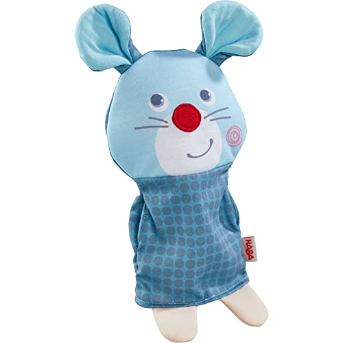 HABA Mouse Hand Puppet with Interactive Grabbing Feature Where Puppeteer's Fingers Become Arms of The Animal