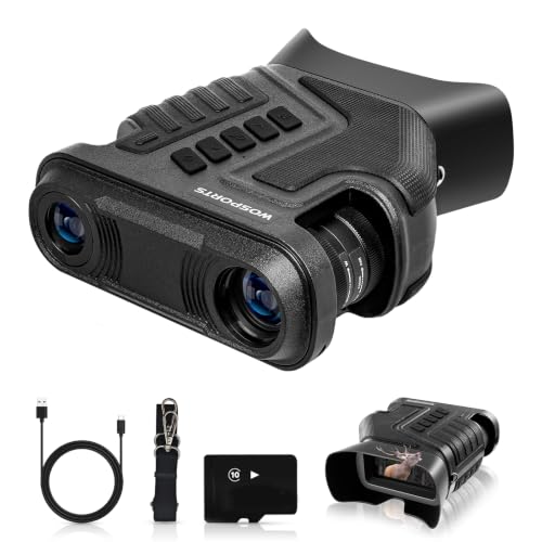 Image of 4K Night Vision Googles for Adults, up to 80x Magnification, 48MP Photo | 10X Optical & 8X Digital Zoom, 1300FT Vision, 5000mAh Battery, Night Vision Binoculars for Camping & Hiking, Gift for Men
