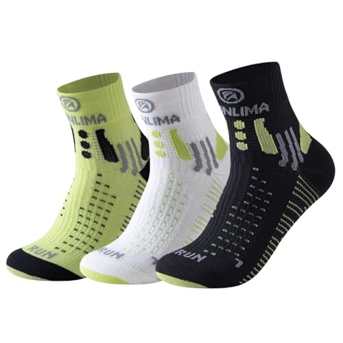 6 Pairs Athletic Socks for Men 5-10 Thick Cushioned Compression Crew Running Treking Wicking Marathon Hiking Outdoor