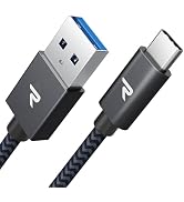 RAMPOW usb c ケーブル【1m/黒】タイプc ケーブル 急速充電 QuickCharge3.0対応 USB-C &amp; USB-A 3.1 Gen1規格 5Gbpsデータ転送 iPhone...