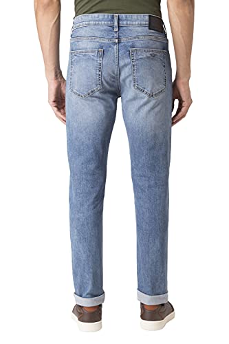 Image of Red Tape Classic Skinny Jeans for Men | Everyday Comfort & Premium Fabric - RDM0834M-34 Mid Blue