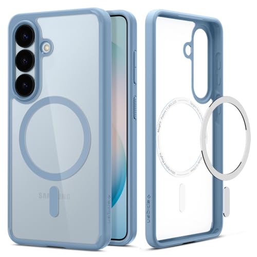 Image of Spigen Ultra Hybrid MagFit | Samsung Galaxy S26 Case [Transparent] [Air Cushion Protection] Galaxy S26 Back Cover | TPU+PC - Light Blue