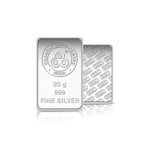 Image of GGC Gujarat Gold Centre 20 Gram Silver Mint Bar 24K 999.0 Purity