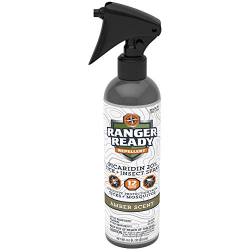 Ranger Ready Insect Repellent with 20% Picaridin Trigger Spray Bottle, Amber Scent, 8