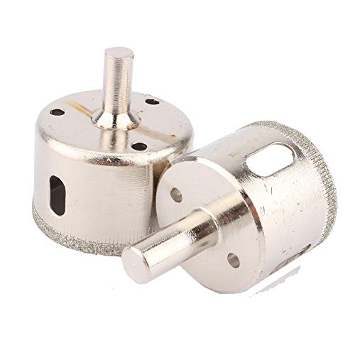 Juego de 2 brocas para sierra perforadora de azulejos de cerámica con revestimiento de diamante de 38 mm y 45 mm