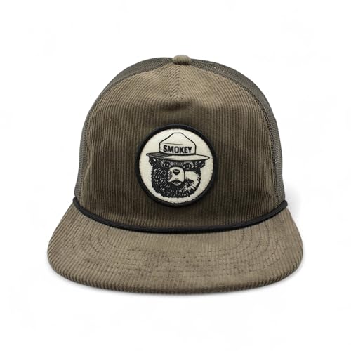 Image of AMERICAN NEEDLE Smokey The Bear Patch Unisex Adjustable Snapback Baseball Hat