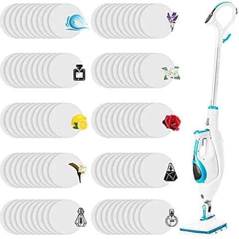 Sadnyy 100 Pieces Replacement Steam Mop Scent Discs Fragrance Scented Pads 10 Different Fragrance Discs Compatible with Bissell Powerfresh and Symphony Series Fits Model 1940,1806 and 1132 Cover
