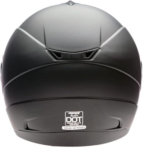 Miniatura 6 de MMG El casco integral para motocicleta DOT Street Legal viene con escudo transparente y protector ahumado de repuesto (MGAH26) (negro mate, mediano)