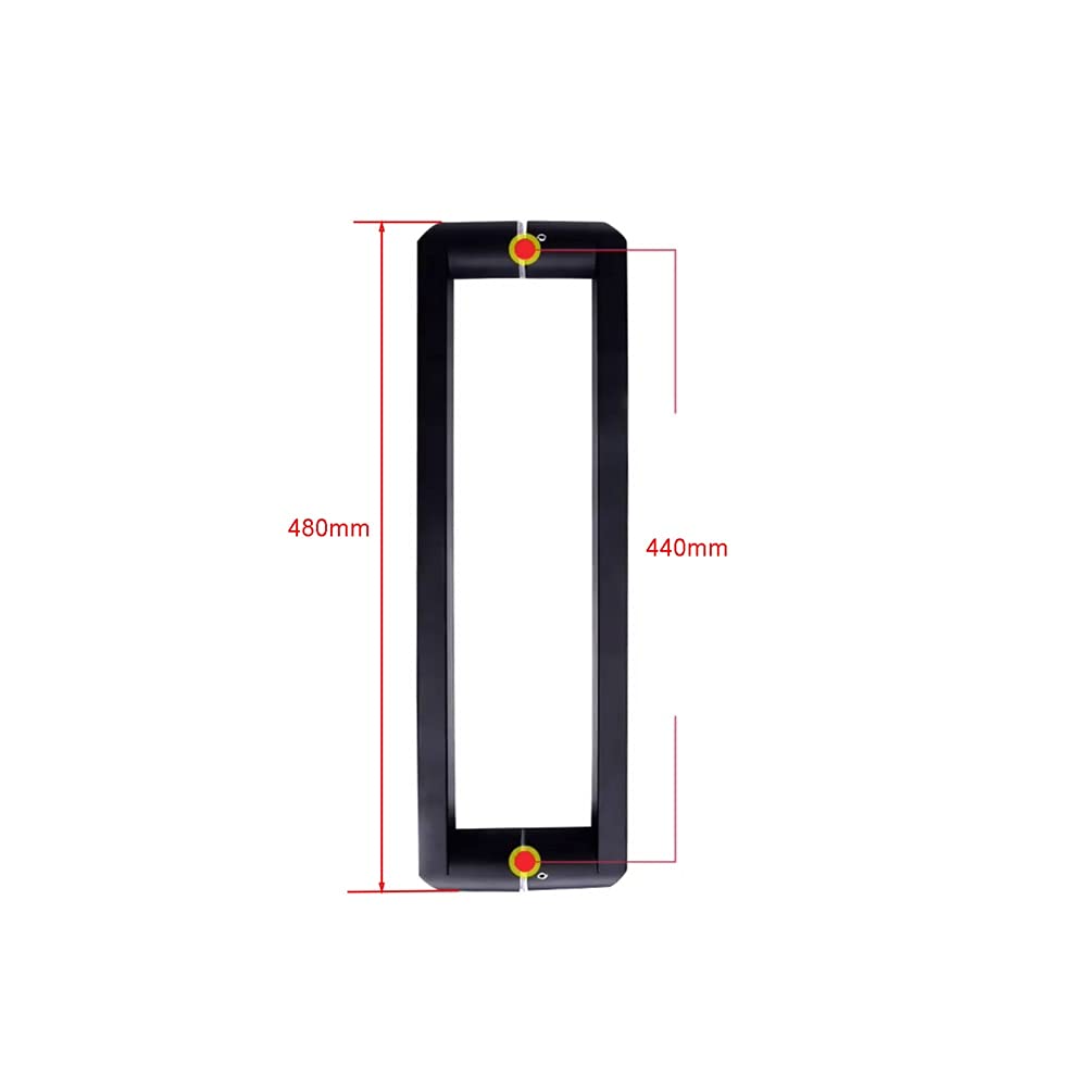 Set di Maniglie per Porte Doccia, Maniglia per Porte in Vetro in Acciaio Inossidabile 304, sostituisci Maniglie per Porte Vecchie o danneggiate - Nero (Dimensioni : 400mm+440mm)