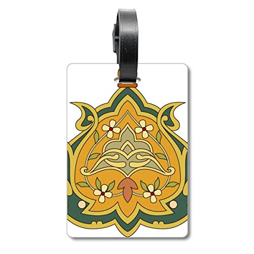 Étiquette de valise motif baroque et porte-adresse voyage