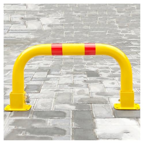 Borne de stationnement en tube d'acier robuste et arceau anti-collision haute visibilité