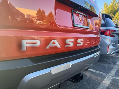 Image of Rear Inserts Tailgate Letters fit 2025 2026 Compatible with Passport Models, 3D Raised & Strong Adhesive Abs Plastic Rear Emblems Decals Letters, NOT Thin Decals- Chrome