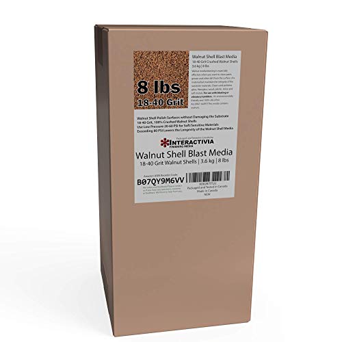 8 lbs or 3.6 kg Ground Walnut Shell Media 18-40 Grit - Fine Walnut Shells for Tumbling, Vibratory Or Blasting