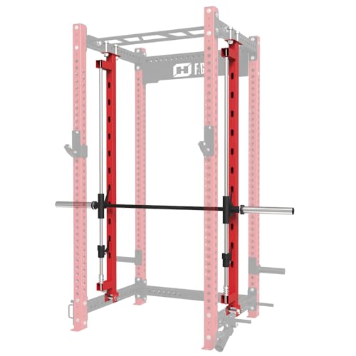 FAGUS H Machine Attachment for 3"x3" Power Cage, 2000lbs Multi-Function Power Rack, Commercial Squat Rack for Home Gym Free Weight with Attachment Set, Red