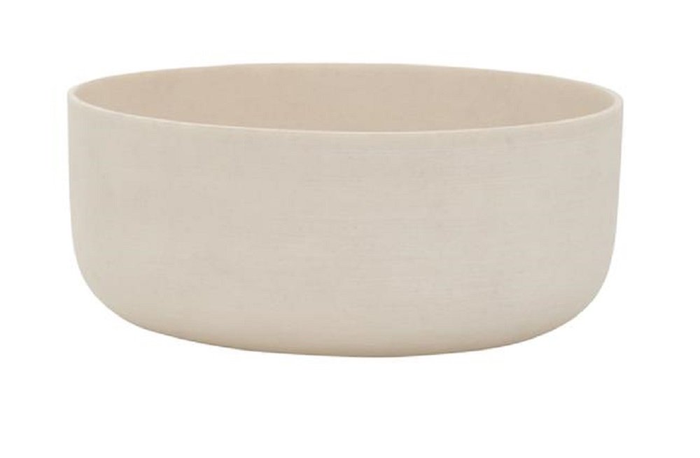 Pottery Pots Flower Pot Elegant Eav Low Planter, Natural White 4.5" H x 10.5" W The Trend Collection