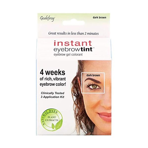 Godefroy-Instant-Eyebrow-Tint-Botanicals-3-Applications-Included-Dark-Brown-1-Count Godefroy Instant Eyebrow Tint Botanicals 3 Applications Included, Dark Brown, 1 Count