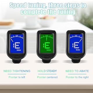Jinlaili Accordeur Chromatique à Pince,Accordeur de Guitare avec Ecran Couleur LCD 360°,Chromatique à Pince Tuner Portable,Accordeur à pince compact,pour Guitare,Basse,Violon,Ukulélé - Les Beatles, Paul McCartney, John Lennon, RIngo Starr, George Harrison Jinlaili Accordeur Chromatique à Pince,Accordeur de Guitare avec Ecran Couleur LCD 360°,Chromatique à Pince Tuner Portable,Accordeur à pince compact,pour Guitare,Basse,Violon,Ukulélé – Image 3