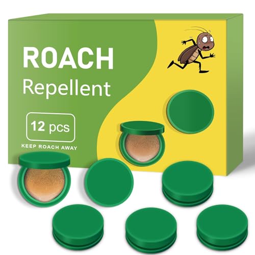 NALACAL Roach Bait Stations Natural Cockroach Repellent Roach Traps Indoor/Outdoor Use Roach Killer Indoor Infestation for Small & Large Roaches Non-Toxic Long Lasting Protection (12 PCS)