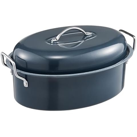 HONGBAKE 18 Inch Nonstick Turkey Roasting Pan Cover