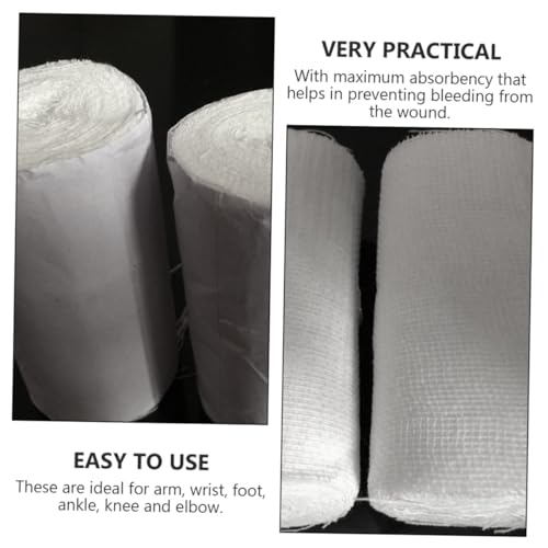 FUOYLOO 10Pcs Conforming Gauze Rolls 8X600Cm Disposable First Aid Bandage Wrap for Emergency Wound Care and Training Use miniatura 4