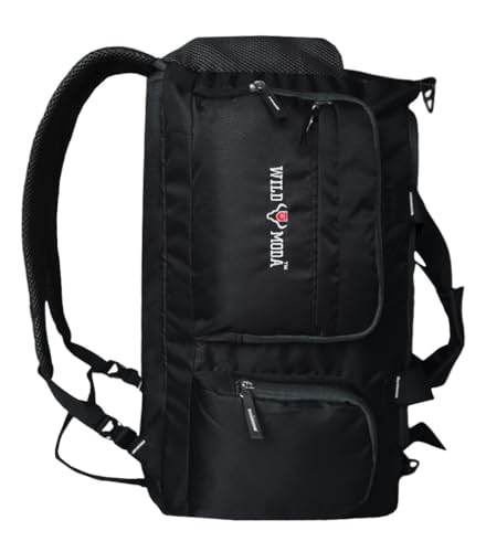 45L FlexForce: All-in-One Travel, Trekking, Duffel Bag, Sports & Gym Bag (Black)