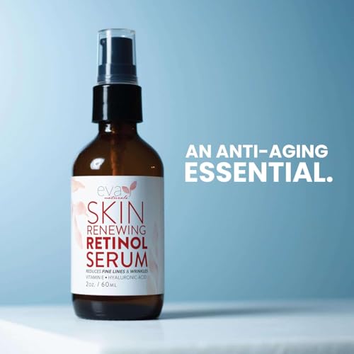 Retinol Serum 2.5% by Eva Naturals (60 ml, Double-Sized Bottle) - Best Anti-Aging Serum, Minimizes Wrinkles, Helps Prevent Sun Damage, and Fades Dark Spots - Vitamin A Retinol with Hyaluronic Acid - Image 5