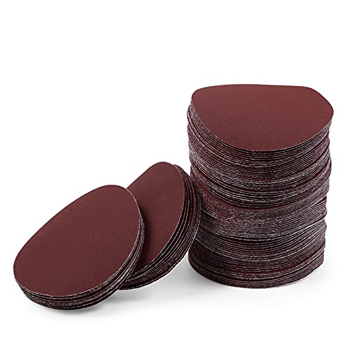 LEONTOOL Sanding Discs 3 Inches 320 Grit Hook and Loop Sandpaper 100Pcs Sanding Pad NO-Hole Aluminum Oxide Random Orbital Sander