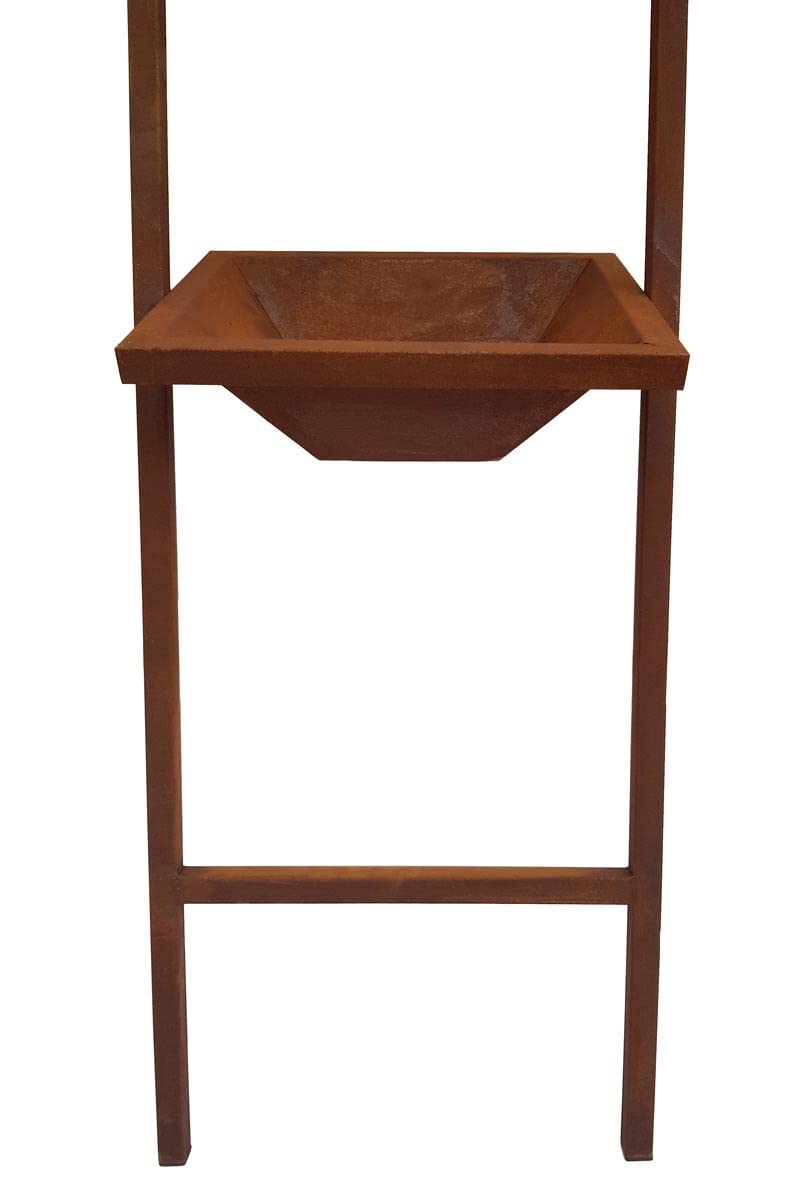 KUHEIGA Pflanzleiter Metall, H: 148cm Edel-Rost Regal Blumentopf Dekoleiter Vintage