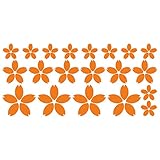 カッティングステッカー 桜 サクラ 花びら セット (92mmX195mm) オレンジ 橙