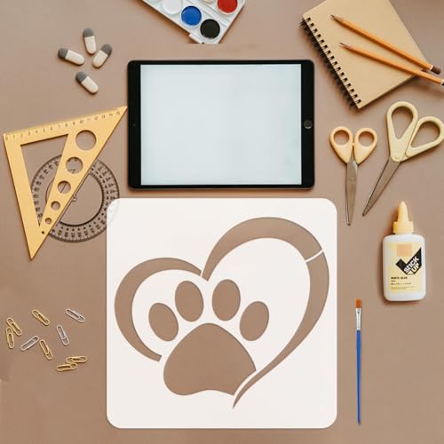 Pochoirs empreintes de pattes de chat pour décoration murale DIY - 4
