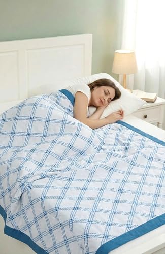 Image of RD TREND Cloud Cotton AC Summer Chadar for Sleeping | 210 TC Soft Lightweight Breathable Single Topsheet /Odhne Wali Chadar | Single Bed Bedsheet 60x90 Inch White