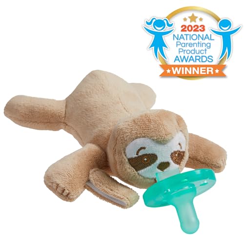Image of Philips Avent Soothie Snuggle Pacifier Holder with Detachable Pacifier, Sloth, 0m+, SCF347 /07