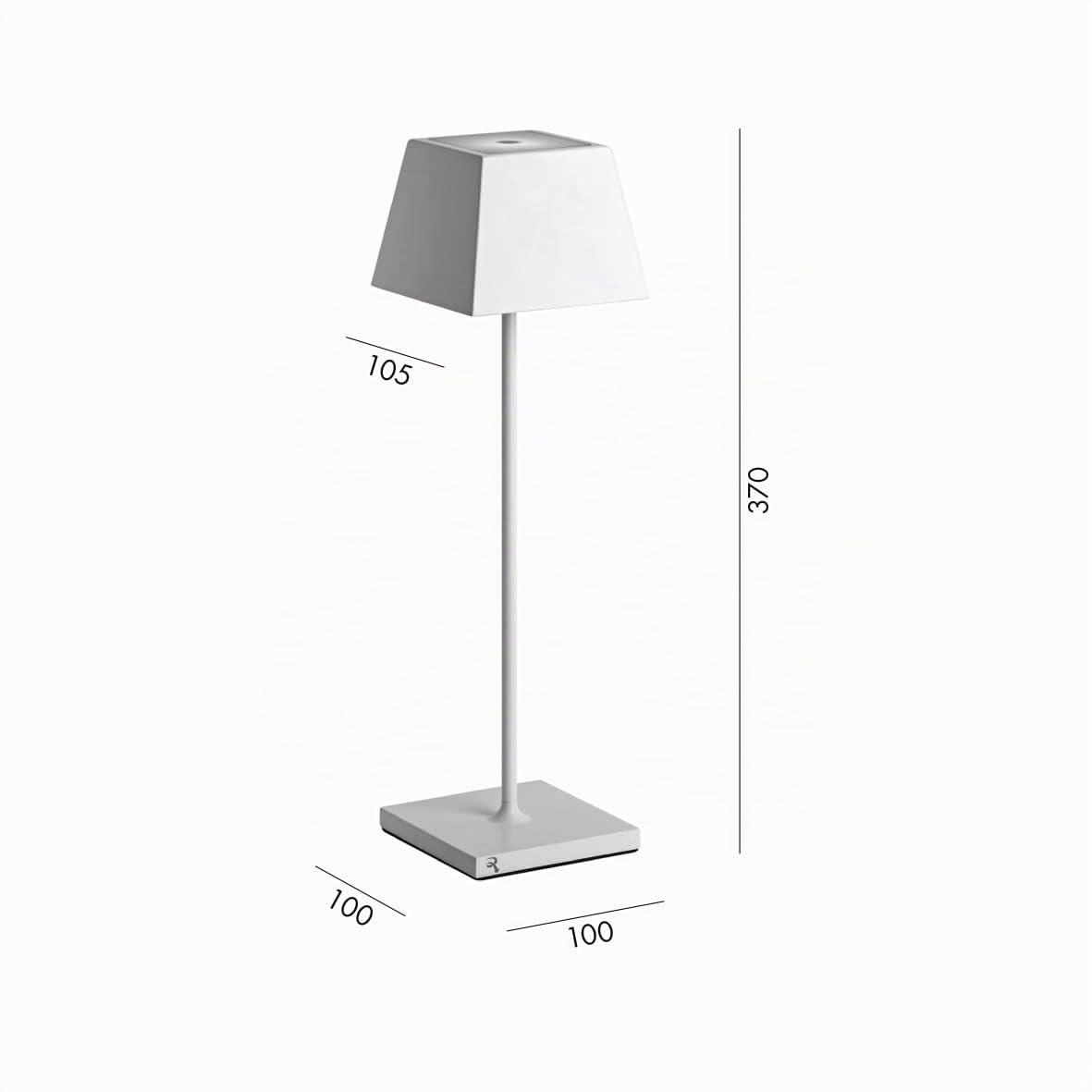 ROSSINI Siesta Lampada a Led da Tavolo Portatile Senza Fili Ricaricabile con USB Touch Dimmerabile IP54 Uso Interno/Esterno H.37cm 2,2watt Luce Calda 2700K 200lm 9 ore di Autonomia (Corten)