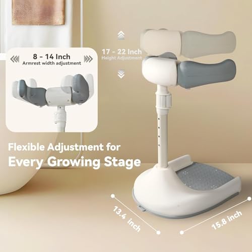 Image of QIUTONG 2025 Baby Shower Stand, Ergonomic Baby Standing Support, Upgraded Anti-Slip Baby Bathtub with Stand for Toddler Standing Up, Anti-Pinch Toddler Bathtub for Shower, Ideal Gifts for Infants