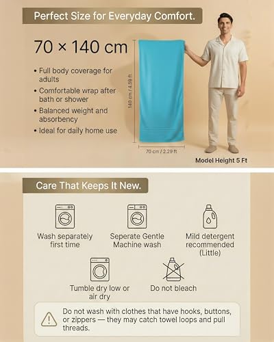 Image of Premium Bamboo Bath Towel, 550 GSM, Ultra-Soft, Quick-Drying, 3X More Absorbent (Red Maroon)