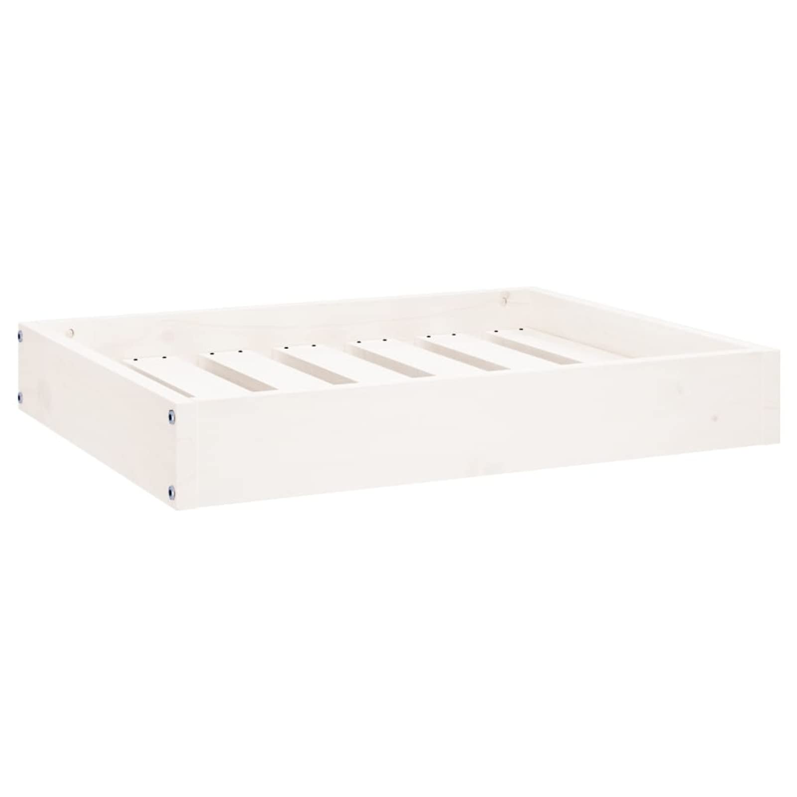 Chusui Cuccia per Cani Bianca 61,5x49x9 cm in Legno Massello di Pino,Cuccia per Cani,Cuccia per Cani da Interno,Letto per Cani,Cuccia Letto