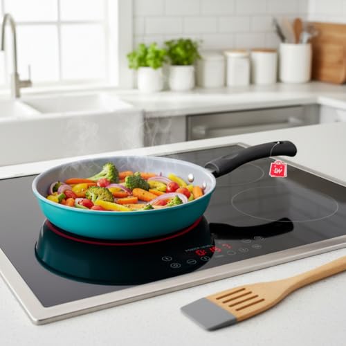 Image of LAZYwindow Elite Nonstick Fry Pan, 22cm, 460gm, Seafoam Green