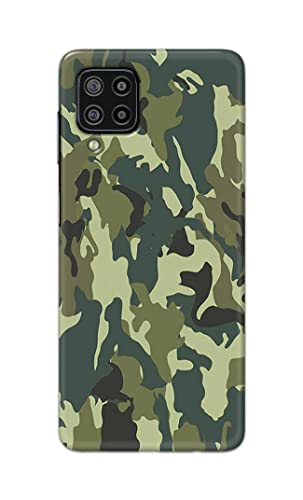 Image of Printed Hard Back Cover Case for Samsung Galaxy F22 4G | Samsung Galaxy M22 4G Back Cover (Green Army Camouflage) -1803