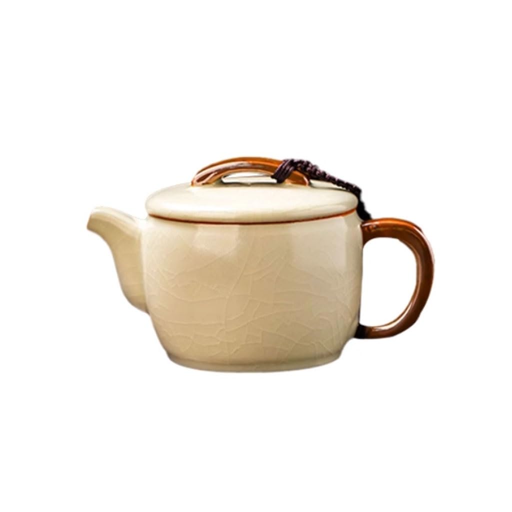 Dzbanek do herbaty o dużej pojemności, beżowy, ceramiczny, domowy, wysokiej jakości, do parzenia herbaty, pojedynczy dzbanek do zaparzacza