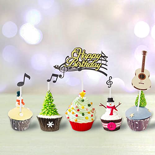 Honbay HB-CAKE-9 Set Of 9 Happy Birthday Cake Topper Guitar Music Party Cake Decorations thumb #2