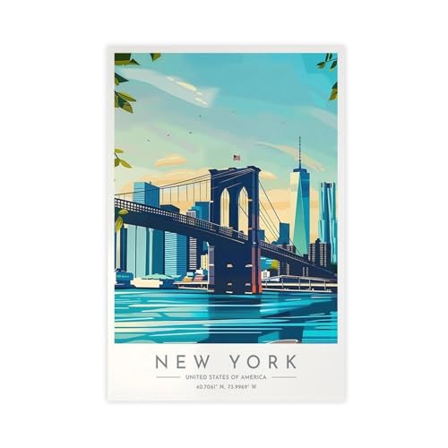 Poster Brooklyn Bridge New York 60x90 cm décoration grand format pour salon