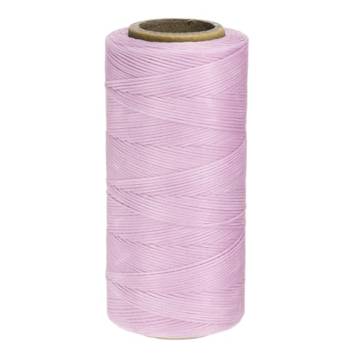 Fil ciré plat polyester 150D ultra résistant marron et violet 220m 0.8mm - 2