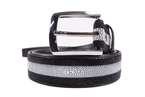 Genuine Stingray Shagreen Skin Leather Long Strip Casual Men's Belt 46